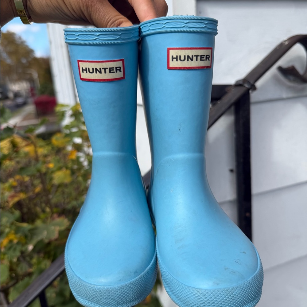 Hunter Sky Blue Waterproof Boots
